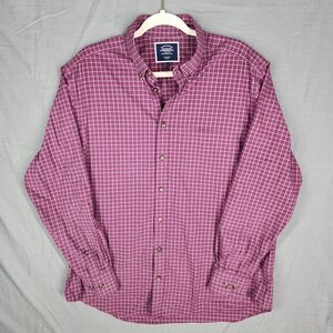 Charles Tyrwhitt Shirt Mens Large Red Long Sleeve Button Up Classic Fit